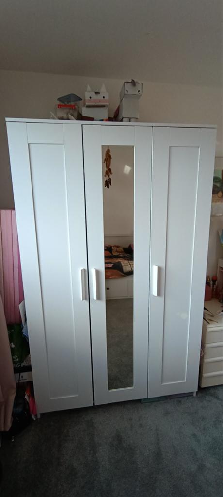 Ikea Brimnes kast met spiegel, 117x50x190 - gebruikt, Huis en Inrichting, Kasten | Kledingkasten, Ophalen