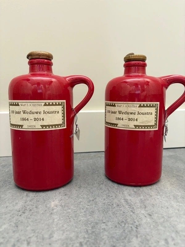 Vintage - 2 x Weduwe Joustra - Traditionele Kruik - 0,5Ltr, Ophalen of Verzenden