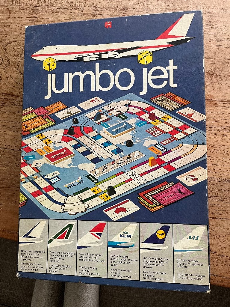 Vintage Bordspel Jumbo Jet, Vijf spelers of meer, Ophalen, Gebruikt, Onbekend