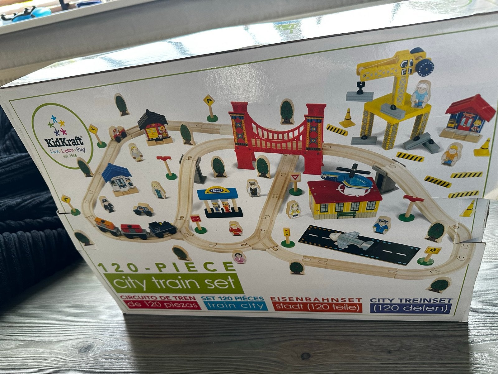 KidKraft Houten Treinbaanset - 120-delig City Train Set, Ophalen, Gebruikt, Overige typen