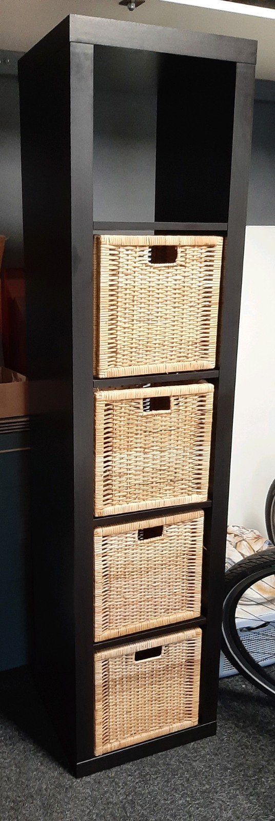 ikea kallax  / expedit Vakkenkast met 4 branas manden, Ophalen, Gebruikt