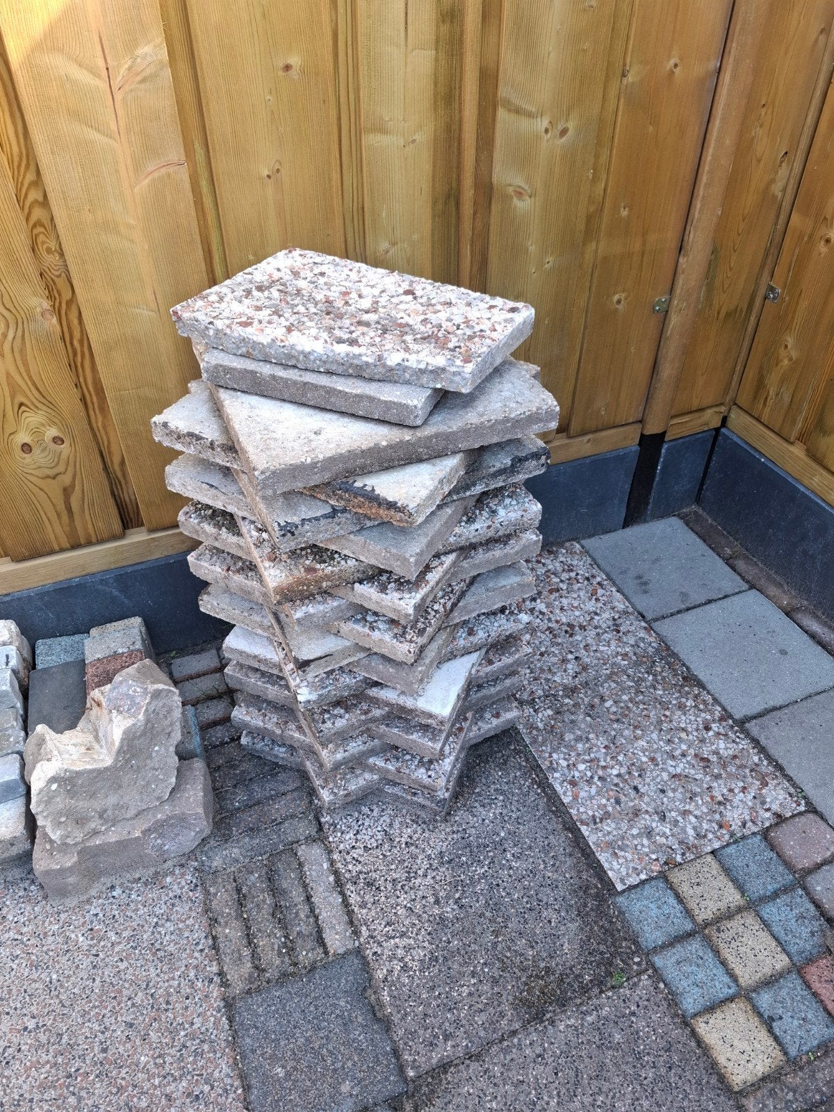grindtegels, Ophalen, Gebruikt, Beton, Terrastegels