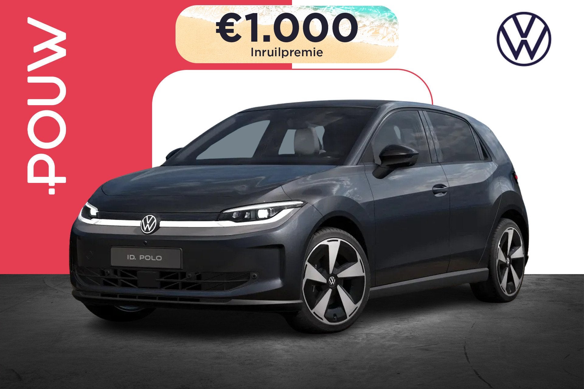 Volkswagen ID. Polo 211pk Style First Edition 52 kWh | Trekh, 12 maanden, Stof, Zwart, 1476 kg