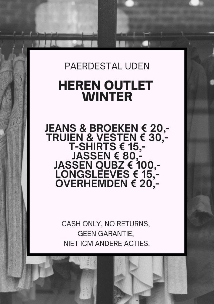 GROTE OUTLET PAERDESTAL MODE – UDEN, Kleding | Heren, Ophalen, Overige maten, Blauw