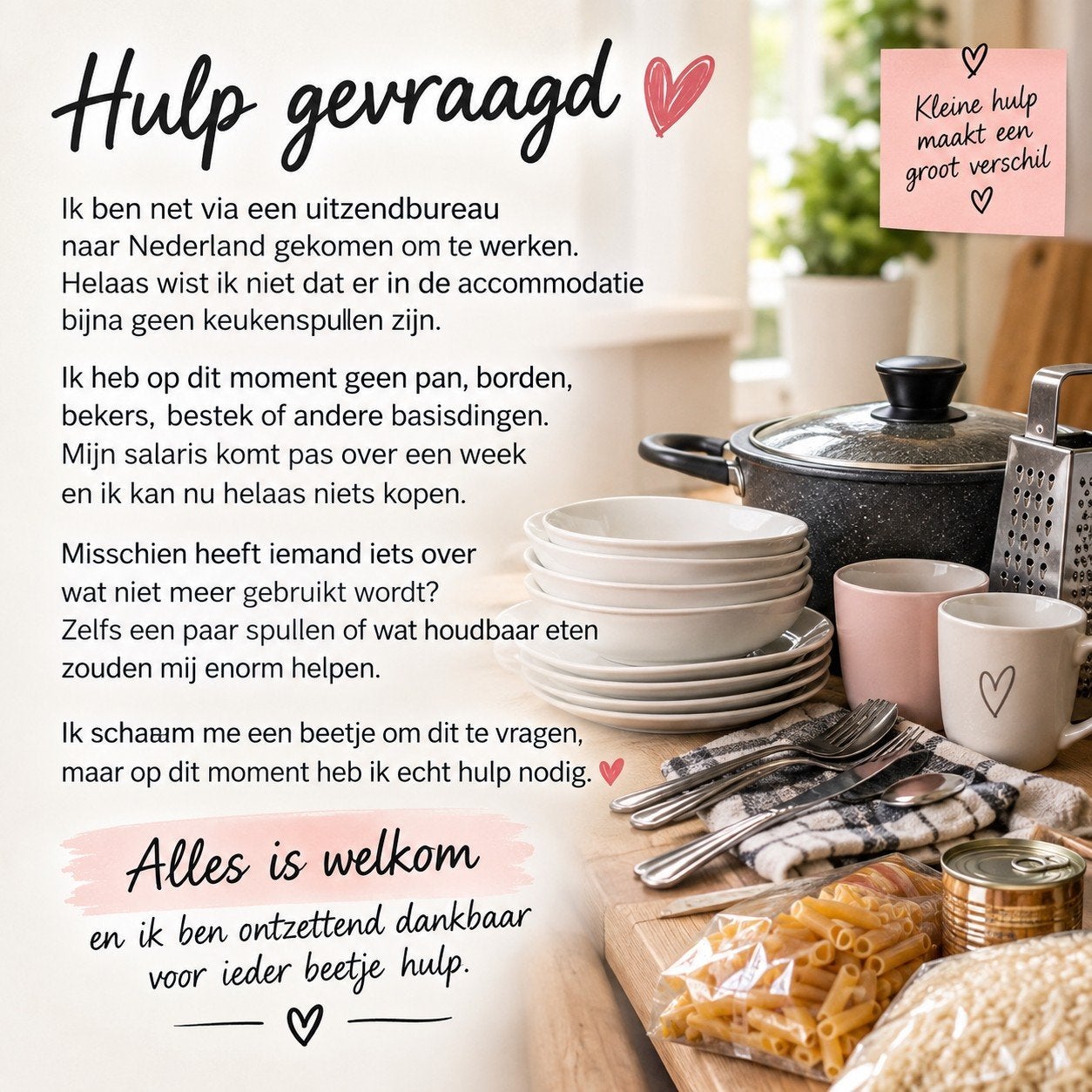 Hulp gevraagd, Ophalen of Verzenden