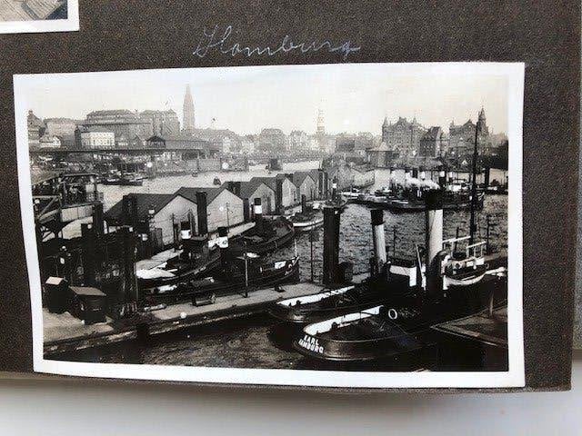 oude foto uit 1930 Haven van Hamburg, Verzamelen, Foto's en Prenten, Gebruikt, Foto, Voor 1940, Buitenland
