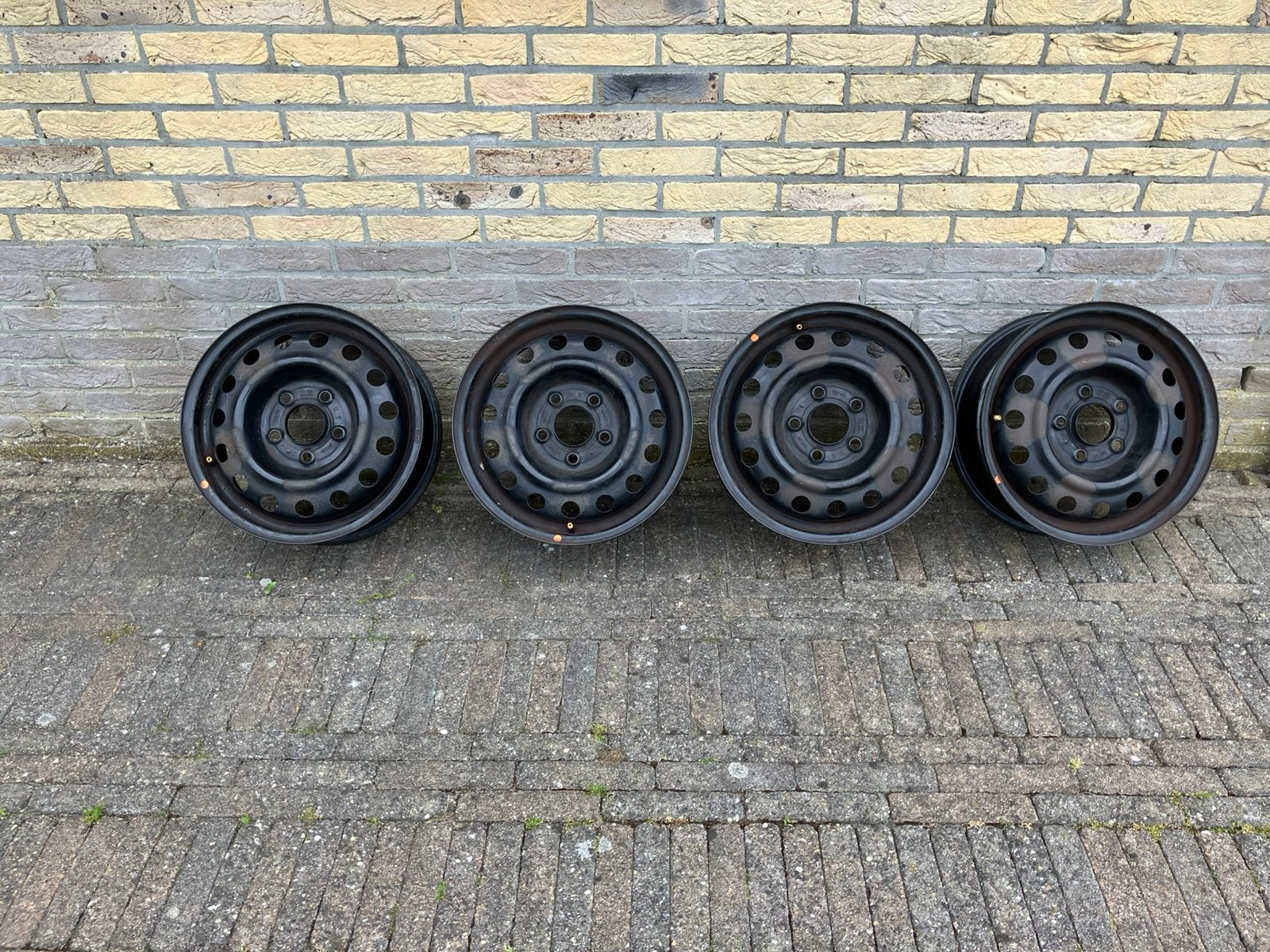 IJzeren 15 inch autovelgen, 4 st, Ophalen, Gebruikt