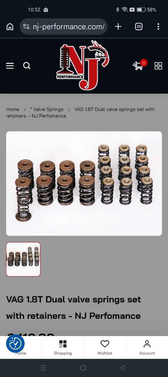 VAG 1.8T Dubbele klepveren set met retainers, Ophalen of Verzenden, Nieuw, Audi