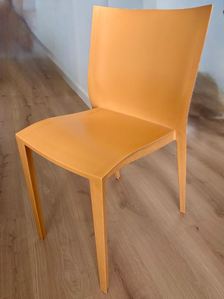 4x Philippe Starck Slick Slick stoelen – oranje, Ophalen, Gebruikt, Overige kleuren, Vier