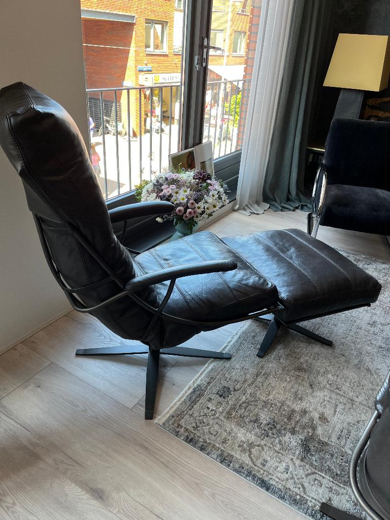 Leren fauteuil Capri, Ophalen, Gebruikt, 75 tot 100 cm, Modern