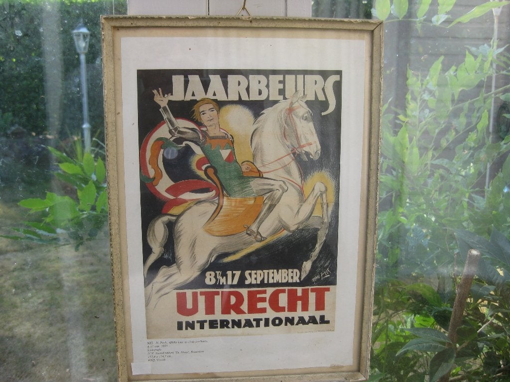 Vintage Jaarbeurs Utrecht Posters - Set van 3, Rechthoekig Staand, Met lijst, Ophalen of Verzenden, Zo goed als nieuw