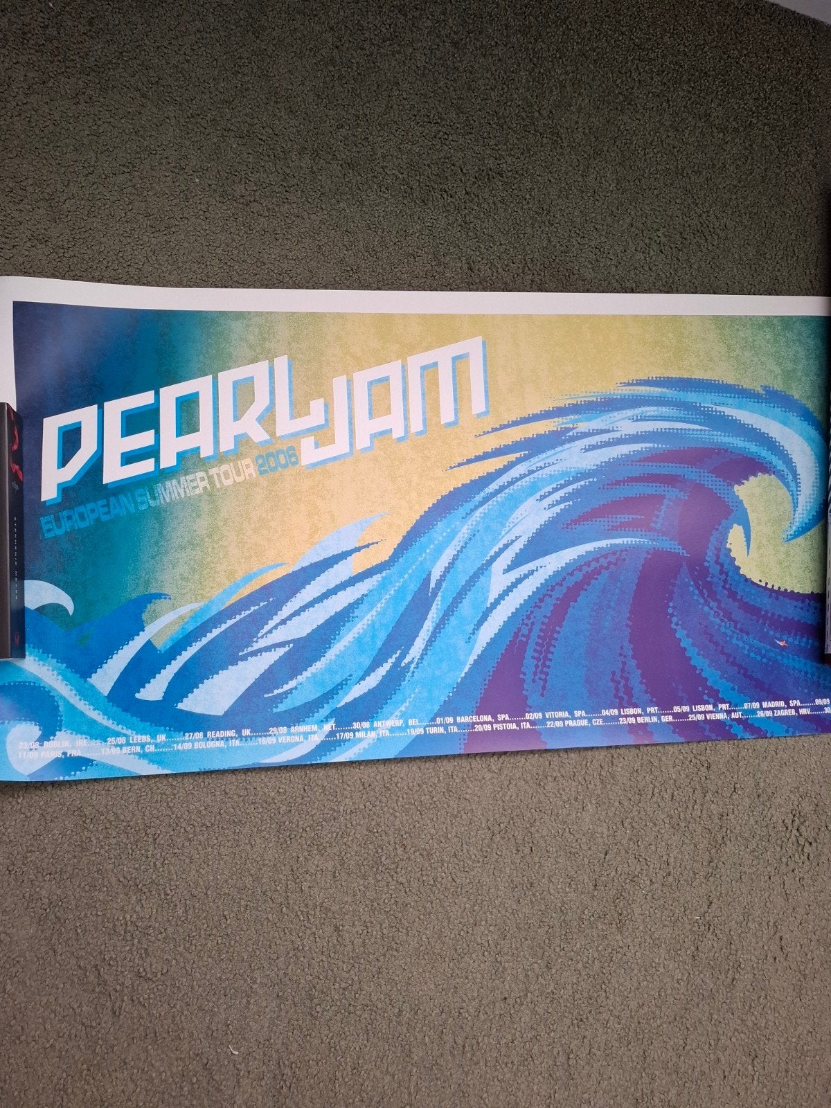 Pearl Jam Poster, Rechthoekig Liggend, Ophalen of Verzenden, Zo goed als nieuw, A1 t/m A3