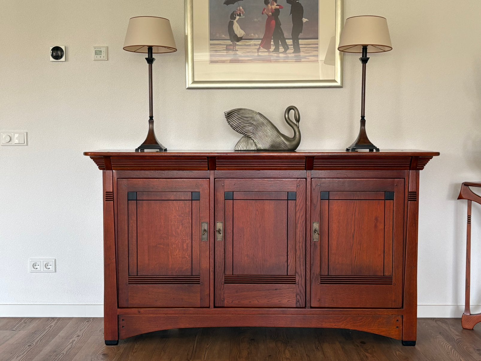Schuitema Jugendstil 3 deurs Dressoir, Antiek en Kunst, Ophalen