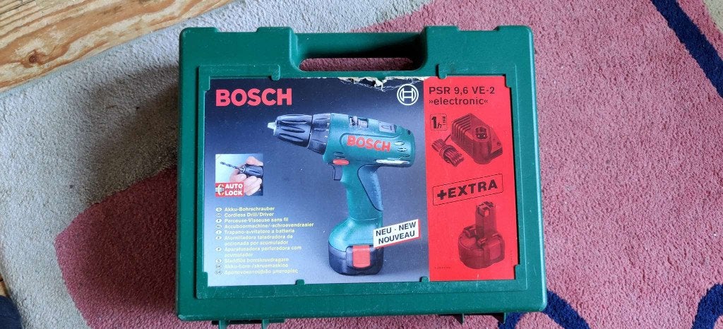 Accu boormachine Bosch PSR 9.6 VE-2, Gebruikt, Variabele snelheid, Minder dan 400 watt, Ophalen