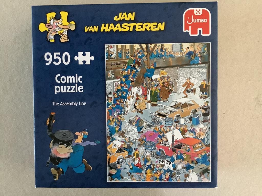 Jan van Haasteren 950 stukjes. The assembly line, Ophalen, 500 t/m 1500 stukjes, Zo goed als nieuw