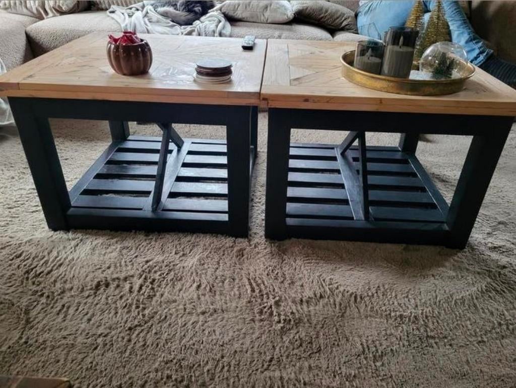 Salontafel set Riviera Maison stijl, Ophalen, 50 tot 100 cm, Rond, 50 tot 100 cm