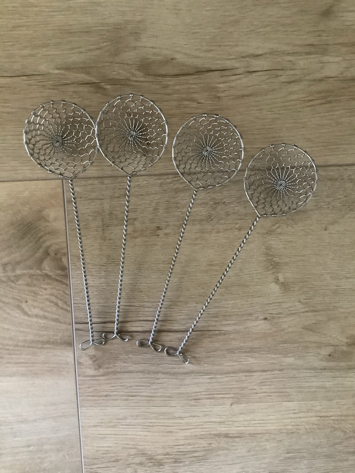 Set van 4 metalen zeefjes/frituurmandjes, Zilver, Ophalen of Verzenden, Metaal, Overige merken