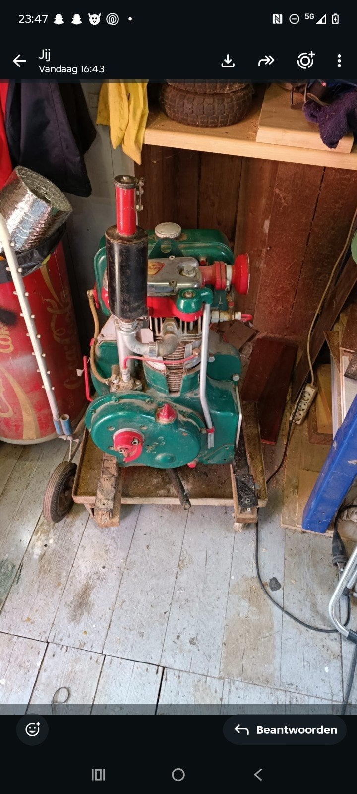 Antieke Samofa Dieselmotor met Slinger - Loopt Perfect, Ophalen of Verzenden