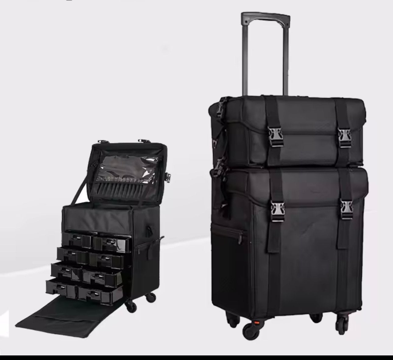 Professionele Make-up Koffer - Zwart, Zeer Goede Staat, Ophalen, Gebruikt, Zwart, Met slot