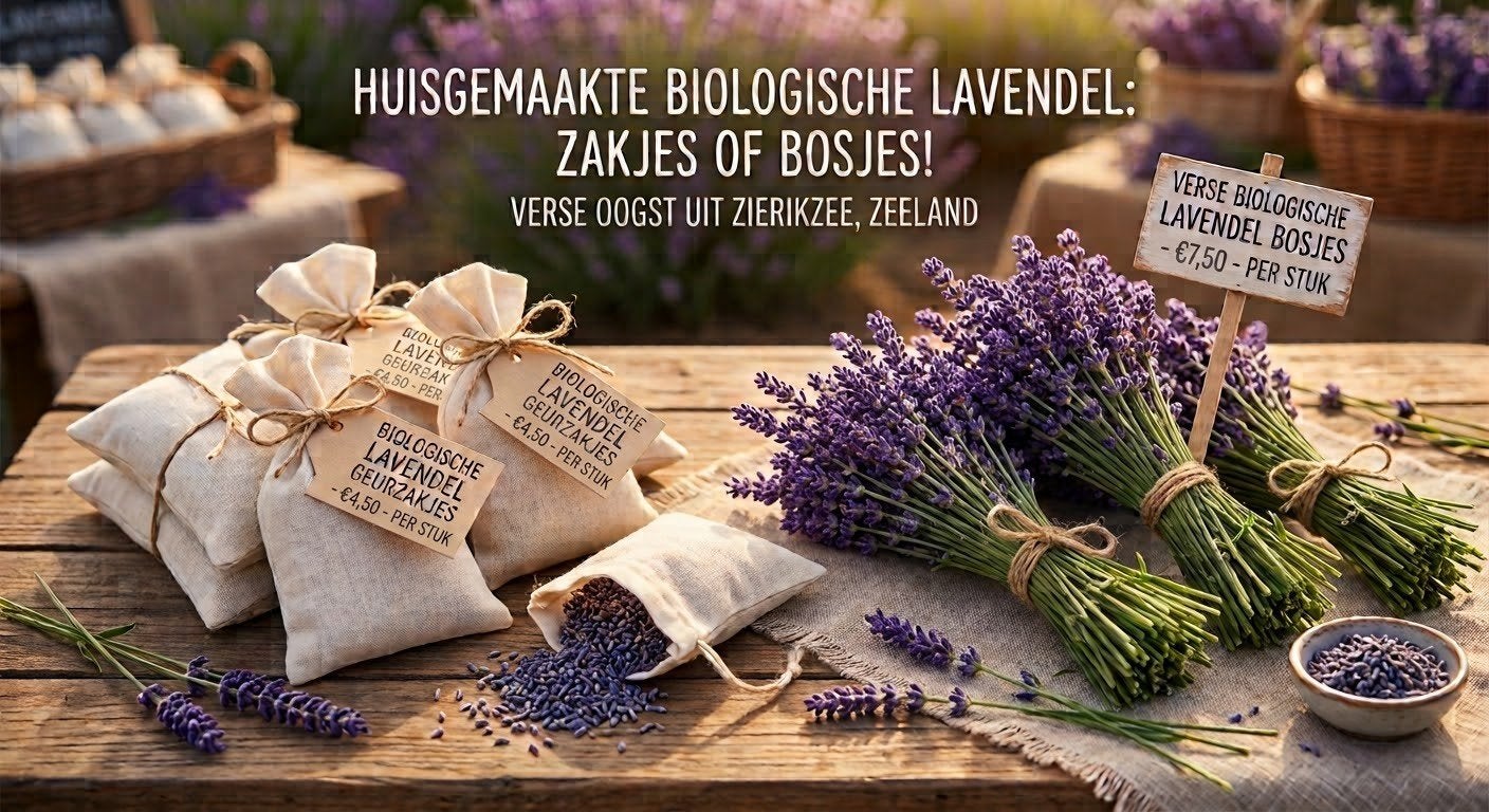 Biologische Lavendel Geurzakjes & Bosjes – Vers Geoogst, Eén persoon, Ticket of Toegangskaart