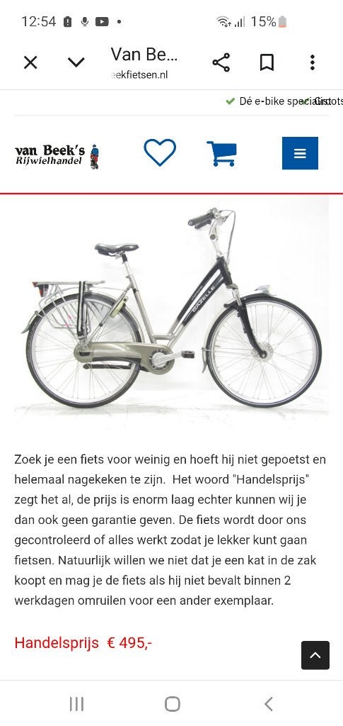 Gazelle Chamonix D61, Fietsen en Brommers, Fietsen | Dames | Damesfietsen, Ophalen, Gebruikt, Versnellingen, 56 cm of meer