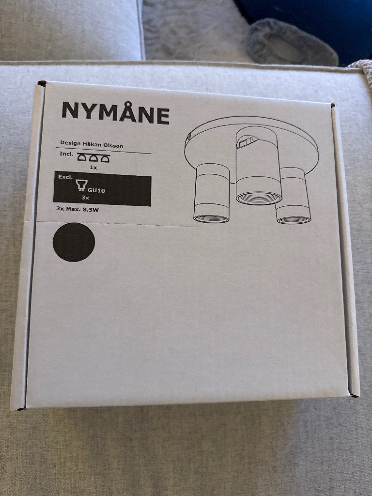 IKEA Nymane Lamp, Zwart, Nieuw, Ophalen of Verzenden, Wandlamp
