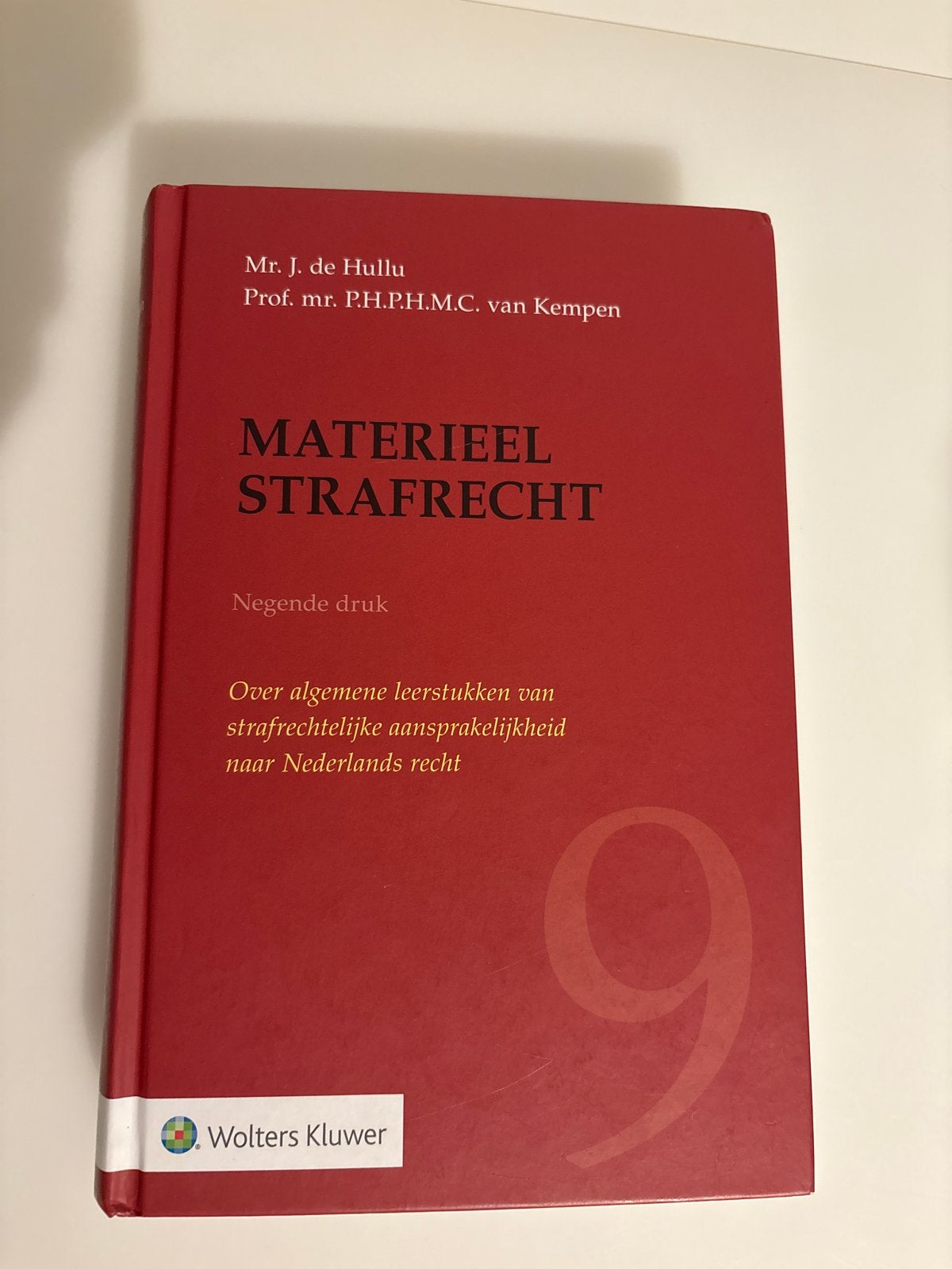 Materieel Strafrecht - Mr. J. de Hullu & Prof. mr. P.H.P.H.M, Boeken, Ophalen of Verzenden, Gamma, Zo goed als nieuw, HBO