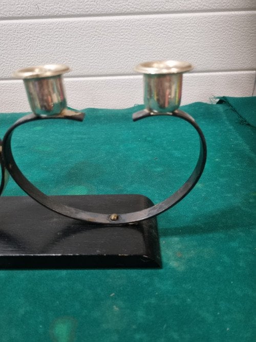 kandelaar vintage voor vier kaarsen verzilverd, Huis en Inrichting, Woonaccessoires | Kandelaars en Kaarsen, Ophalen of Verzenden