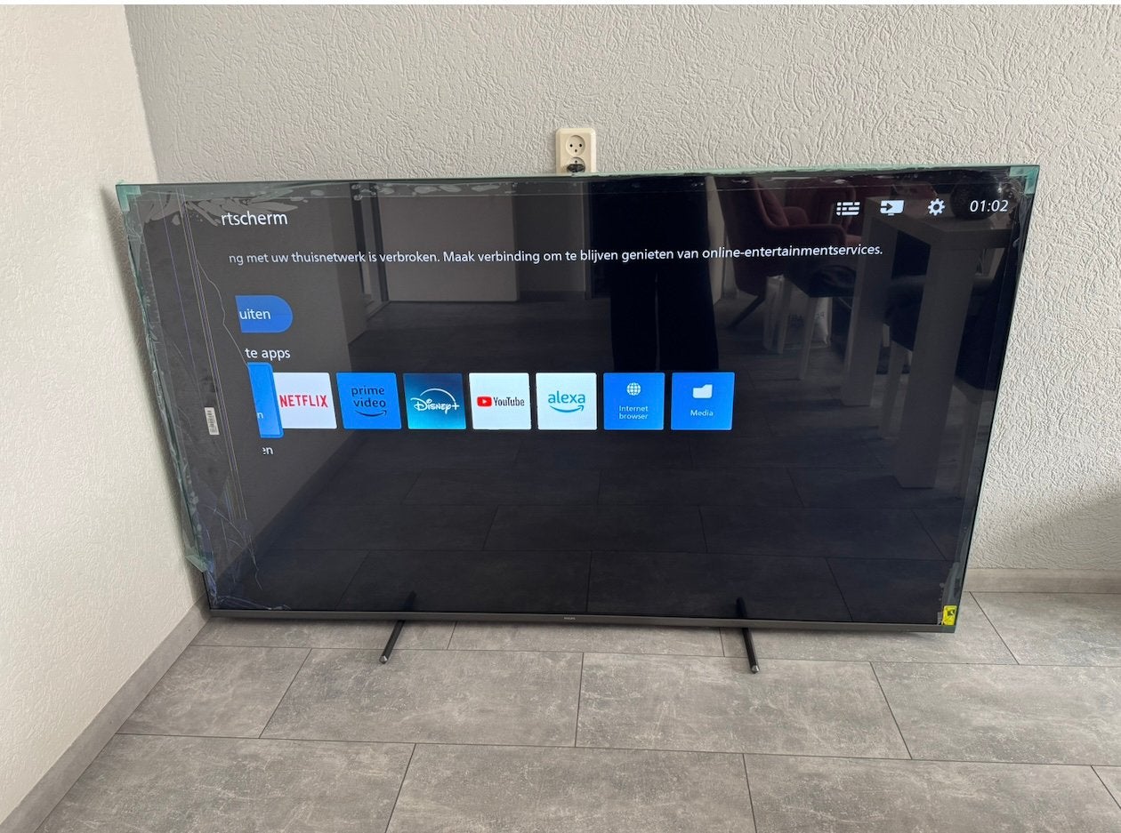 Philips Smart TV – Voor Onderdelen / Defect Scherm, Philips, 50 Hz, Ophalen of Verzenden, Zo goed als nieuw