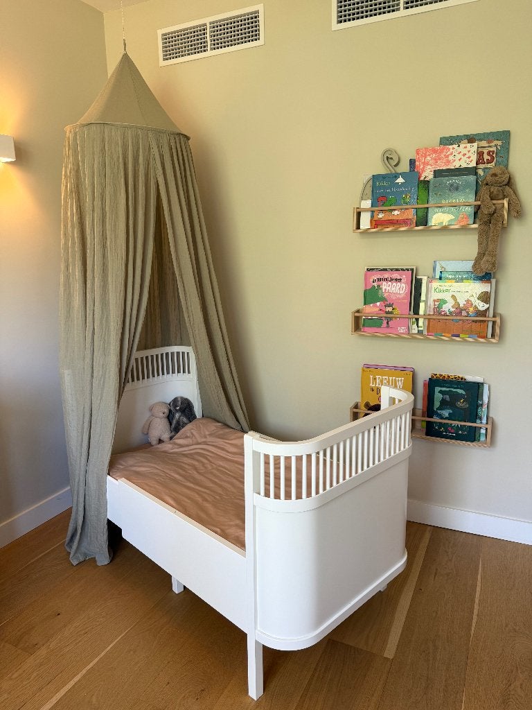 Sebra meegroeibed (baby & junior) in classic white!, Ophalen, 70 tot 85 cm, 140 tot 160 cm, Zo goed als nieuw