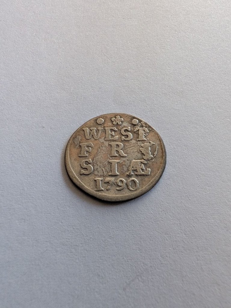 West-Friesland. Dubbele stuiver 1790, Vóór koninkrijk, Zilver, Ophalen of Verzenden, 10 cent