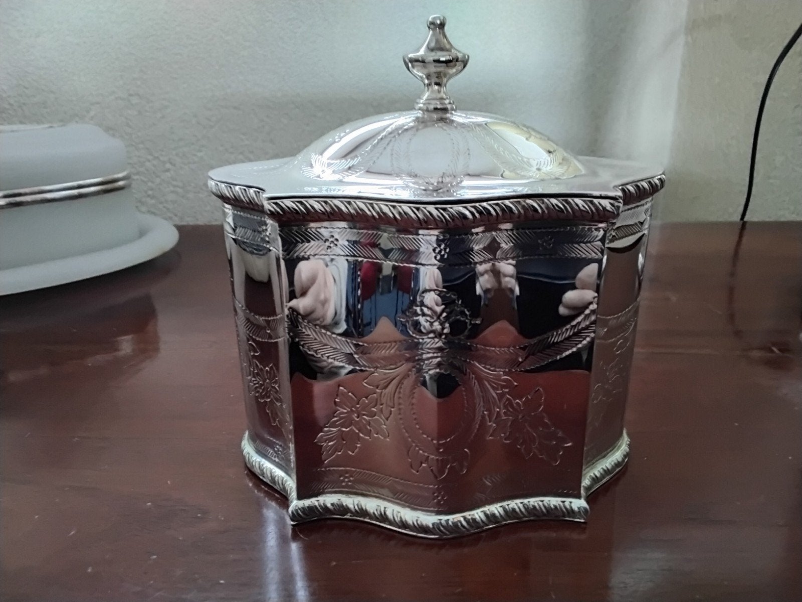prachtige sterling zilveren koektrommel trommel . Verkocht., Antiek en Kunst, Ophalen of Verzenden, Zilver