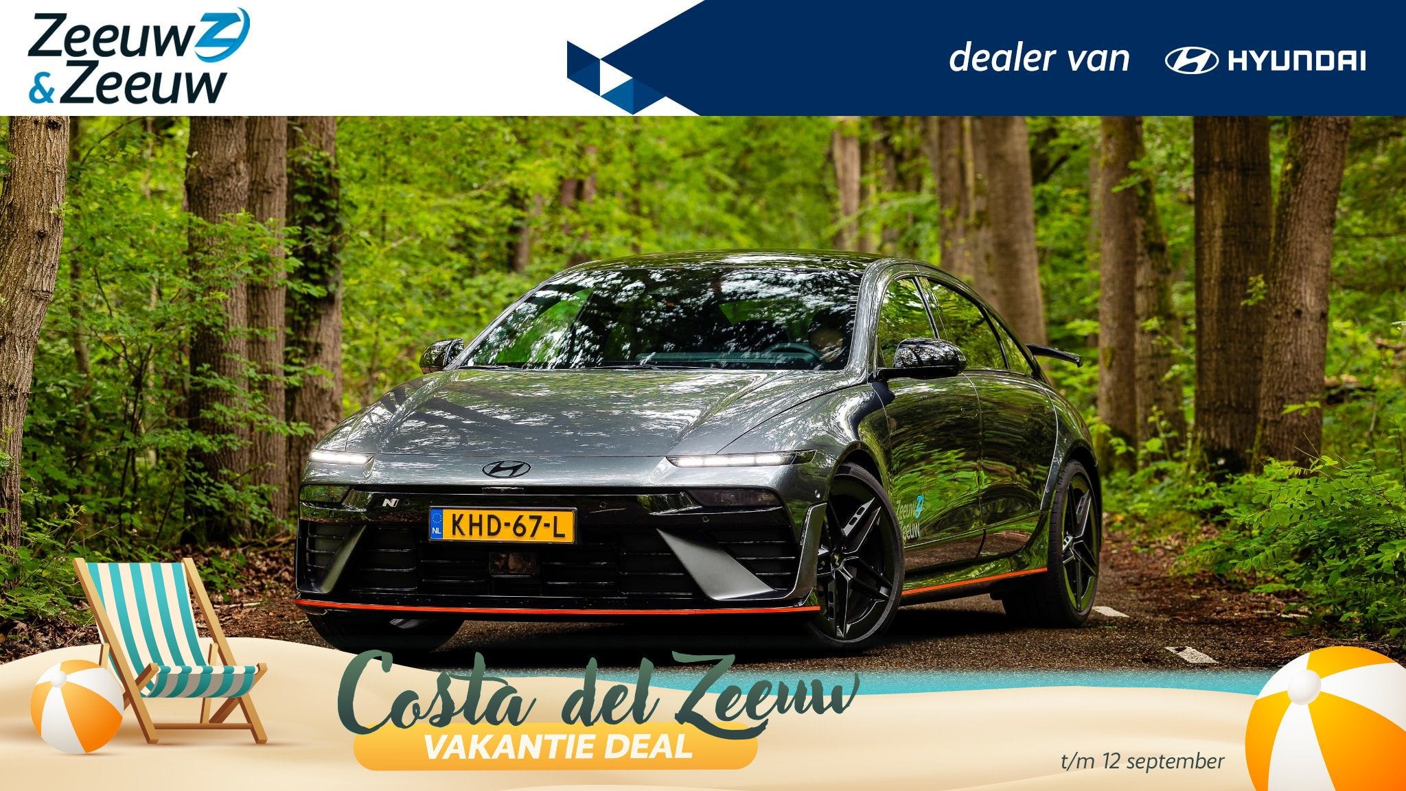 Hyundai IONIQ 6 N 84 kWh Vision | 650pk! | Schuif/kanteldak, Auto's, Hyundai, Automaat, 12 maanden, Zwart, Origineel Nederlands