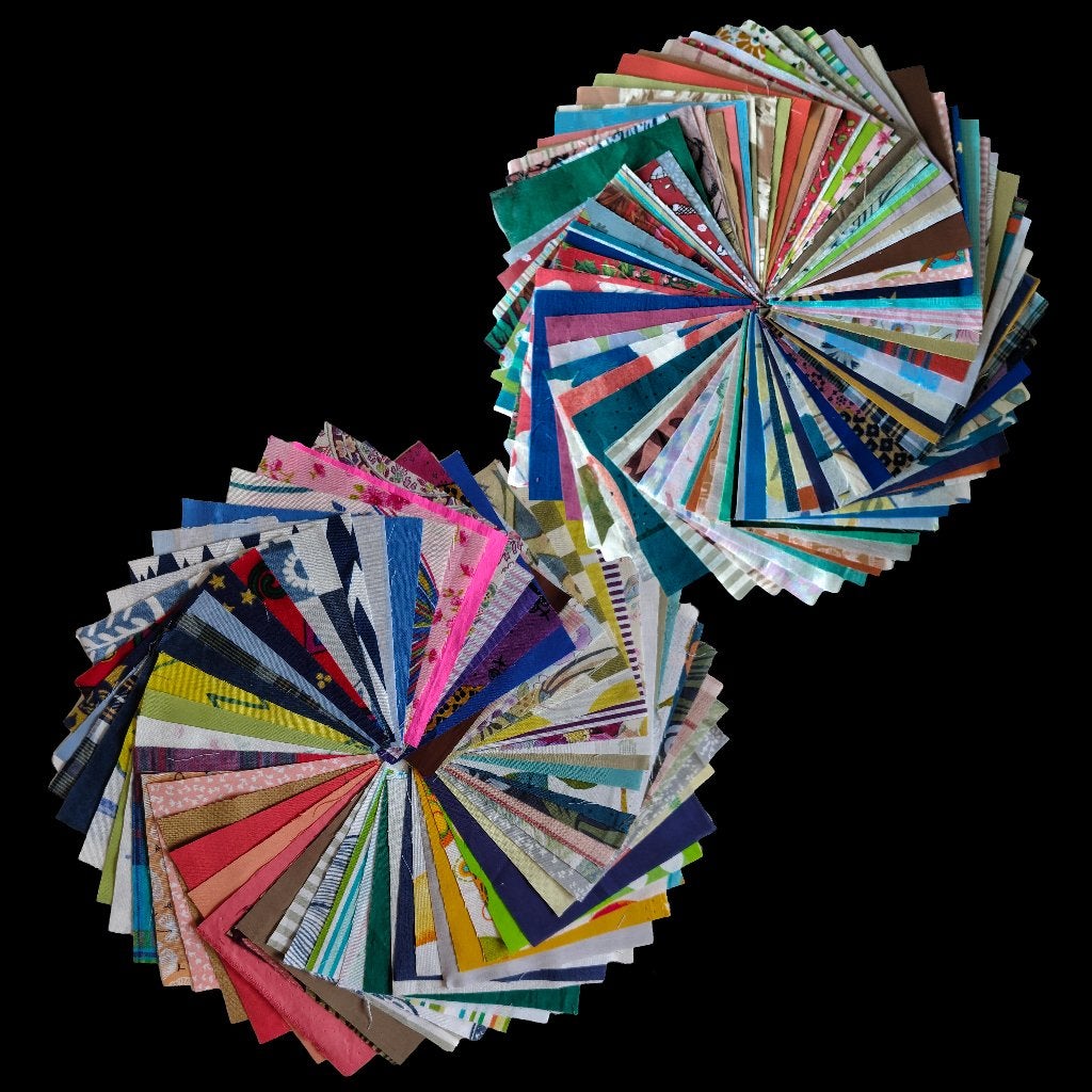 pakket met 155 lapjes stof, Meerkleurig, Nieuw, Ophalen of Verzenden, 30 tot 120 cm