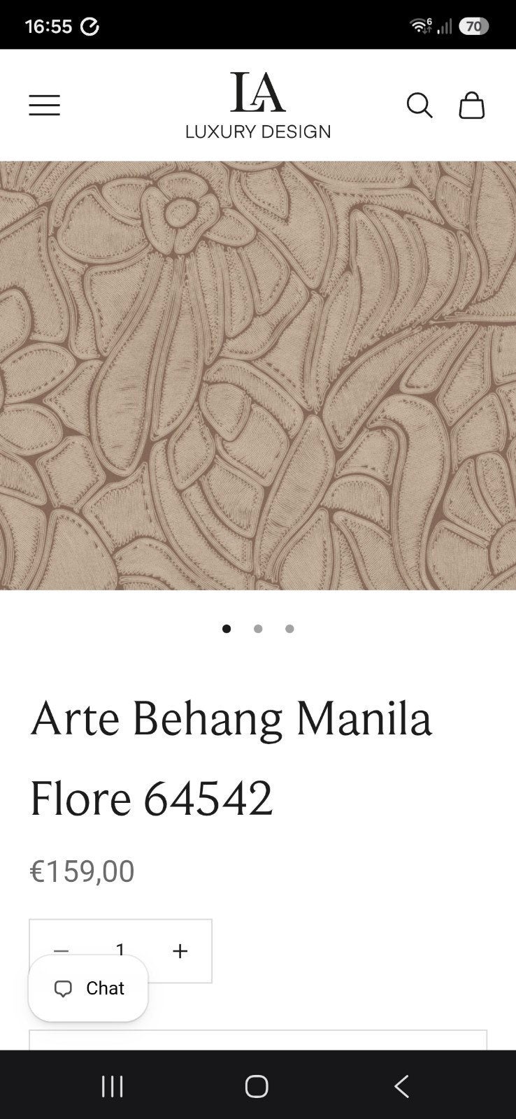 Arte Behang Manila Flore 64542 - Vinyl Wallcovering, Huis en Inrichting, Ophalen, Arte, Modern, 25 tot 50 m²