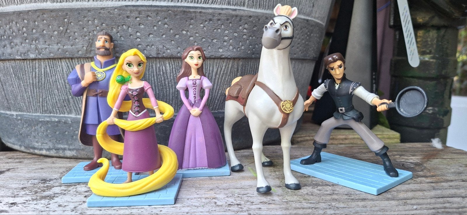 Disney Rapunzel Beeldjes Set - Tangled Figuren, Ophalen of Verzenden, Gebruikt