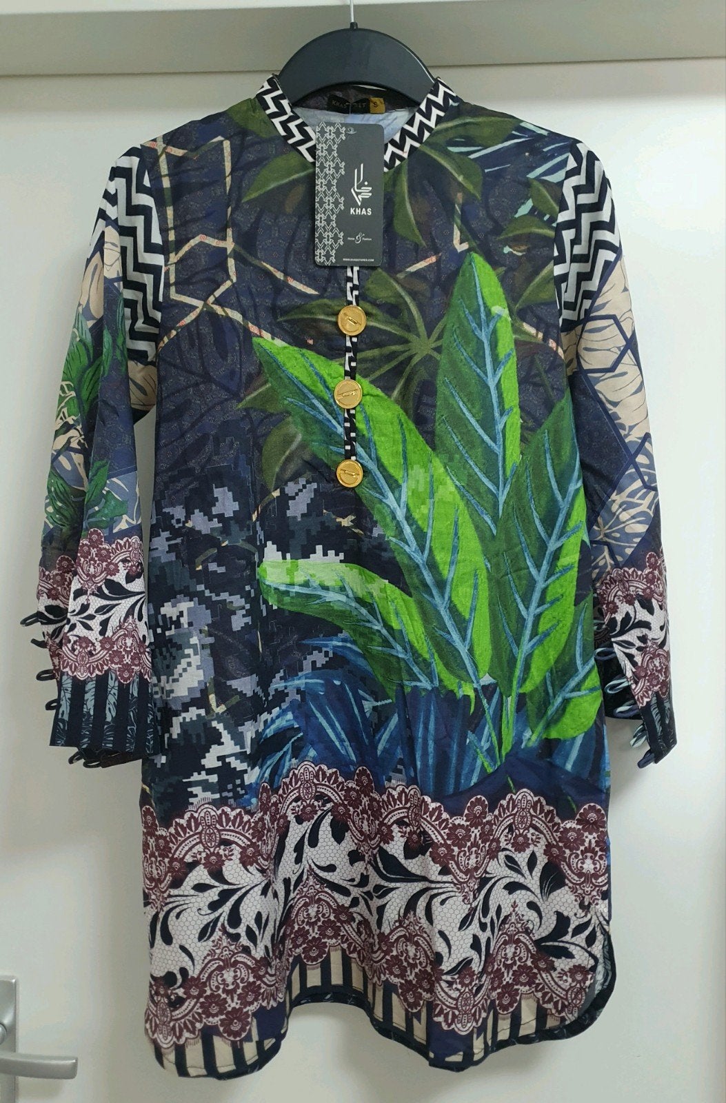 Khas Pret Tuniek Maat S Nieuw katoen top jurk kurta kameez, Ophalen of Verzenden, Nieuw, Maat 36 (S), Groen