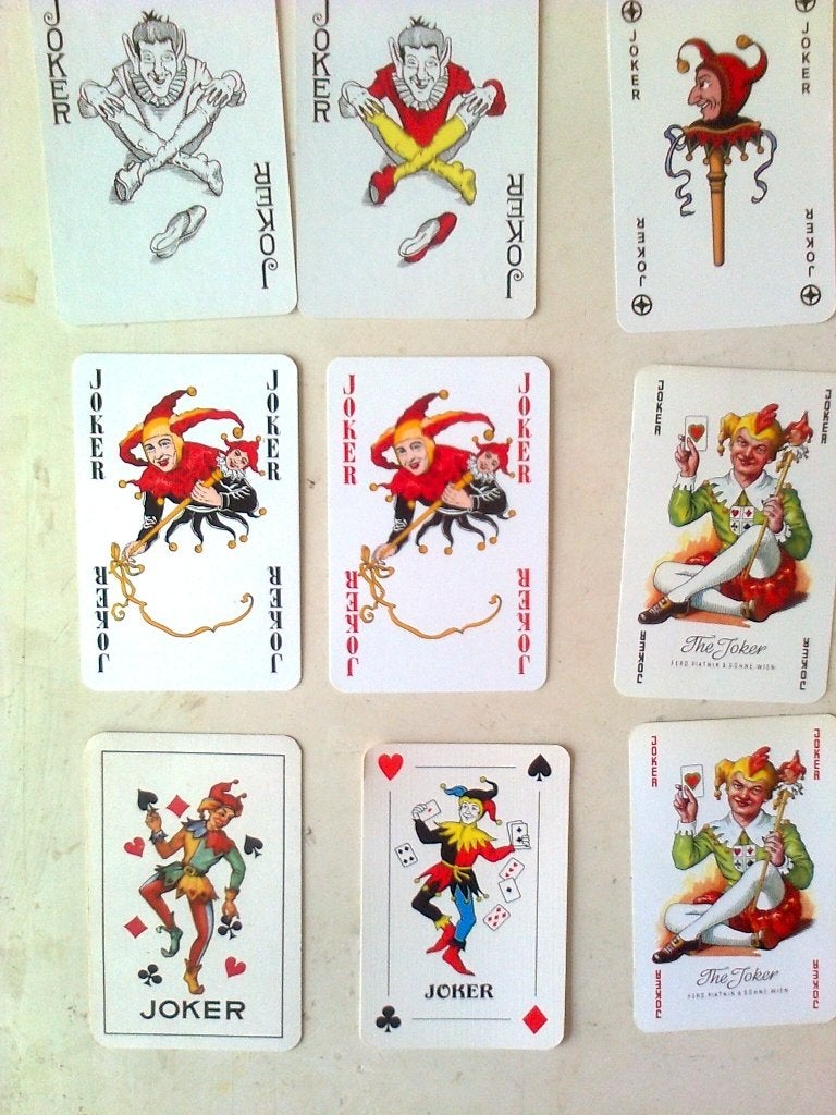 9 jokers D 1 v verzenden €1,50, Verzamelen, Ophalen of Verzenden, Zo goed als nieuw, Joker(s)