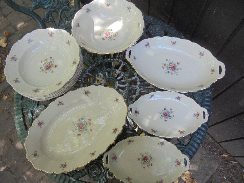 Servies Shirnding Bavaria met bloemboeketjes / roze roosjes, Antiek en Kunst, Ophalen of Verzenden