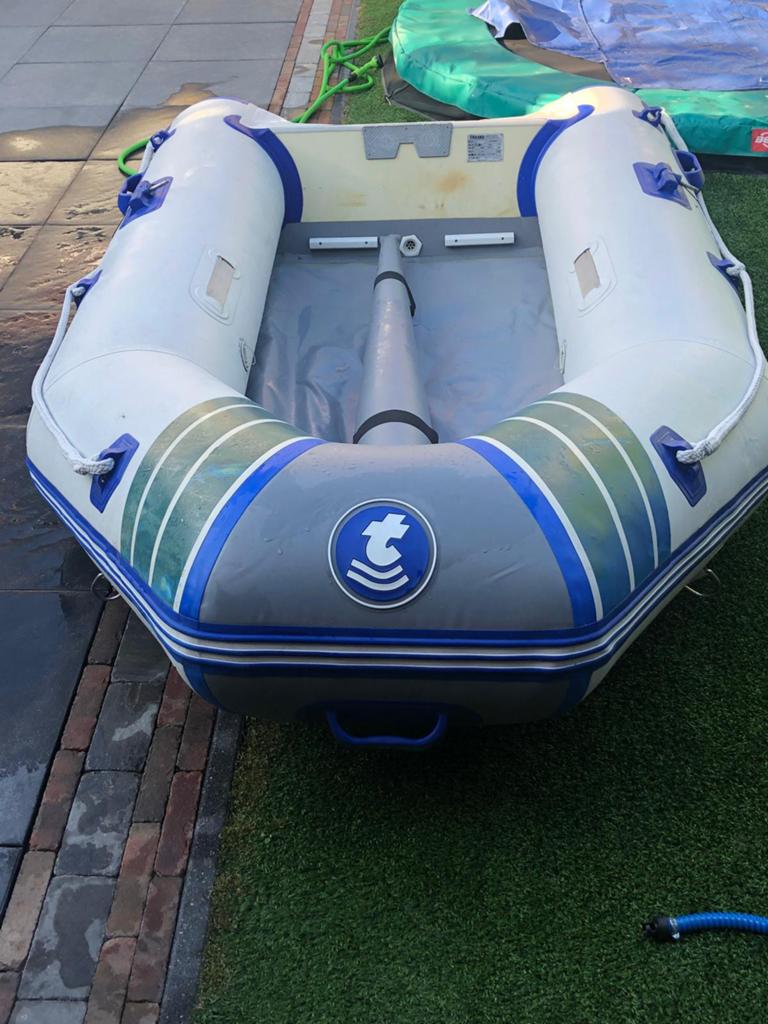 Talamex TLM 280A rubberboot met Mercury 4pk buitenboordmotor, Ophalen, Airdeck, Gebruikt, Inclusief motor