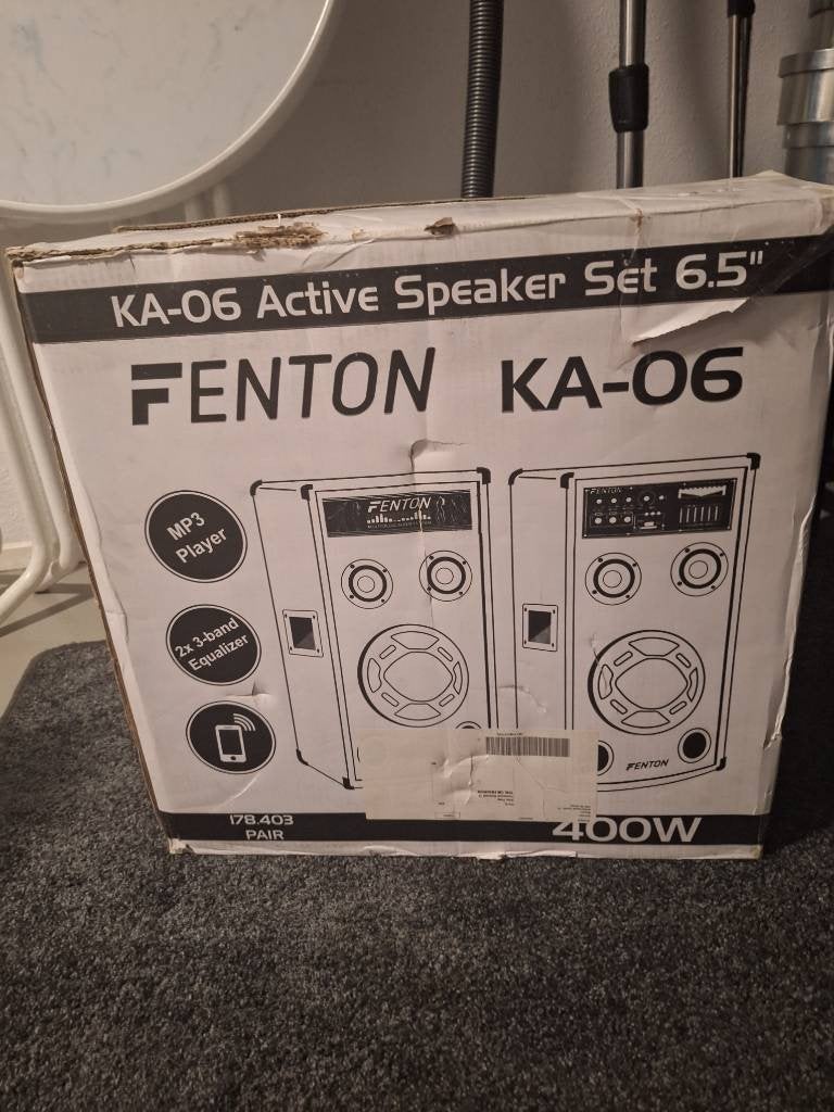 Fenton KA-06 Karaoke Set met 2 Microfoons, Ophalen of Verzenden, Zo goed als nieuw, Complete set