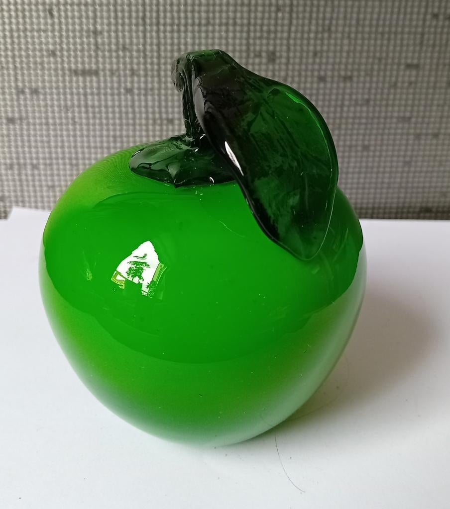 kunstglas groene appel, Antiek en Kunst, Ophalen of Verzenden