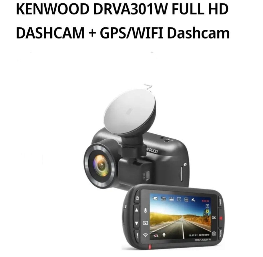 Kenwood Dashcam DRVA301W FULL HD DASHCAM + GPS/WIFI Dashcam, Ophalen of Verzenden, Zo goed als nieuw