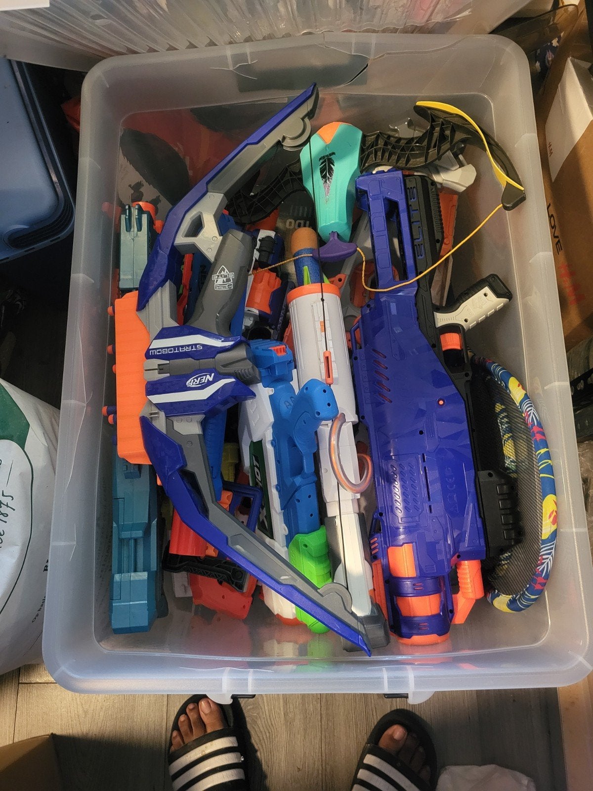 Grote partij Nerf blasters en accessoires, Ophalen of Verzenden, Gebruikt