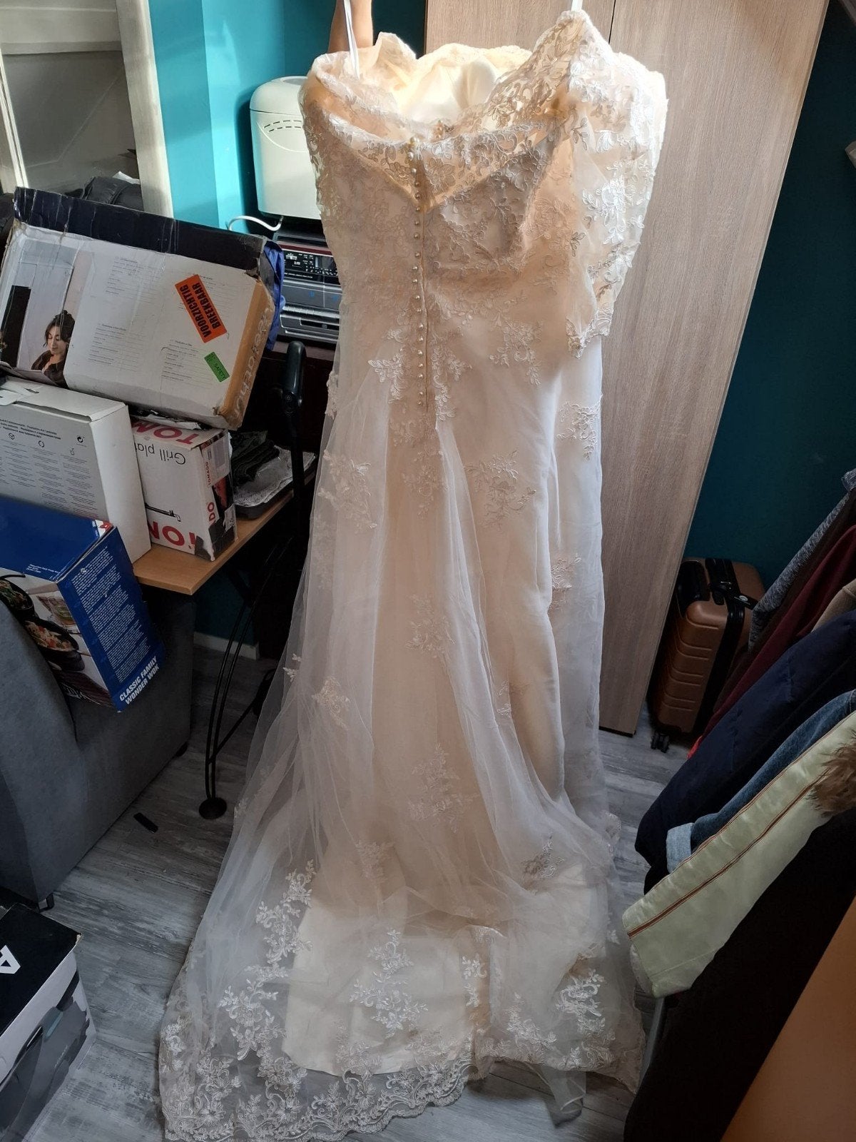 Champagne Trouwjurk, nooit gedragen., Ophalen, Nieuw, Overige kleuren, Trouwjurk
