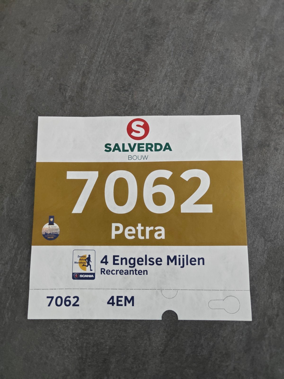 Startbewijs 4 engelse mijl Zwolle, Ophalen of Verzenden, Nieuw, Overige typen, Overige merken