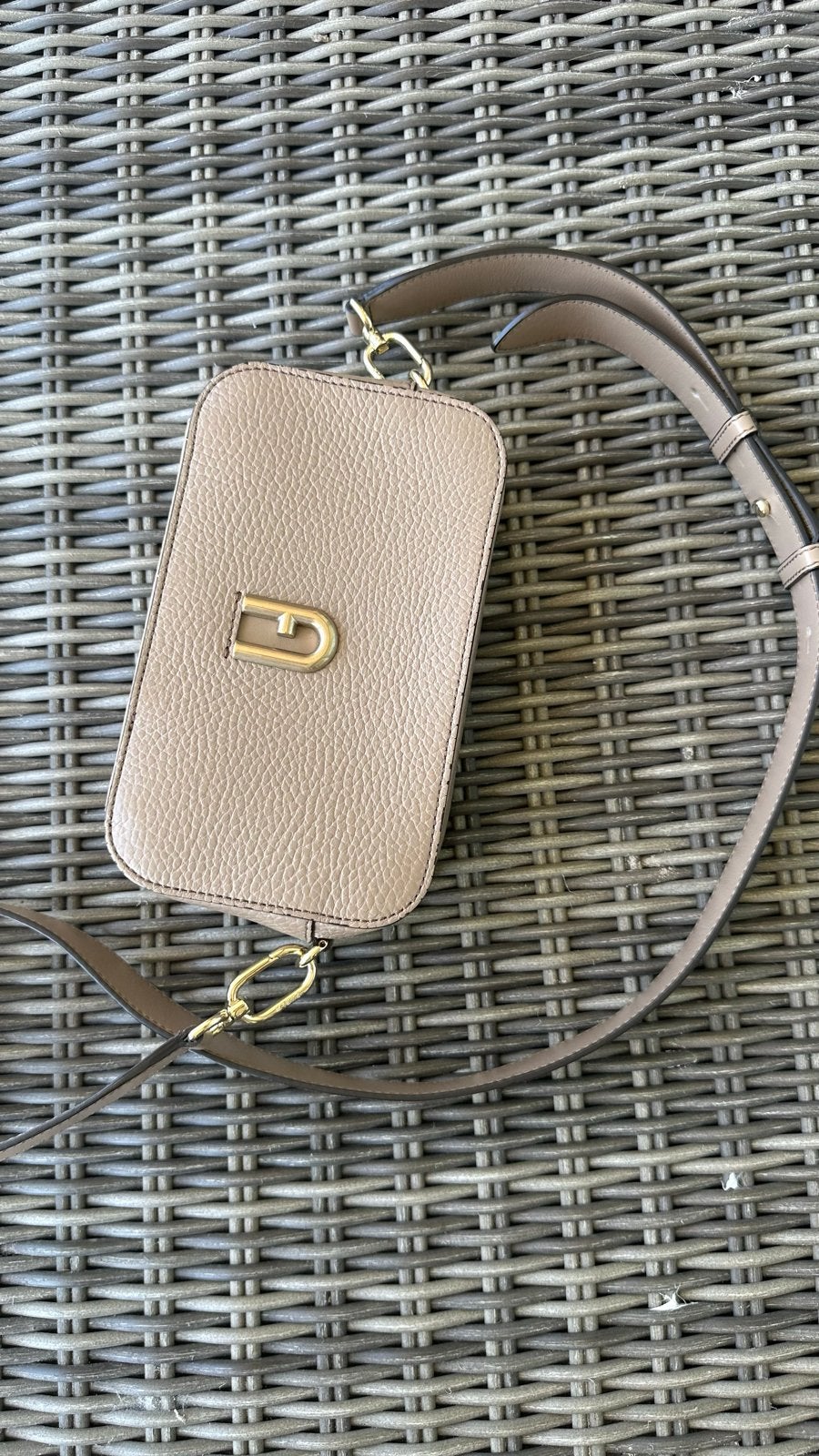 Furla crossbody beige, Verzenden, Zo goed als nieuw, Beige, Schoudertasje
