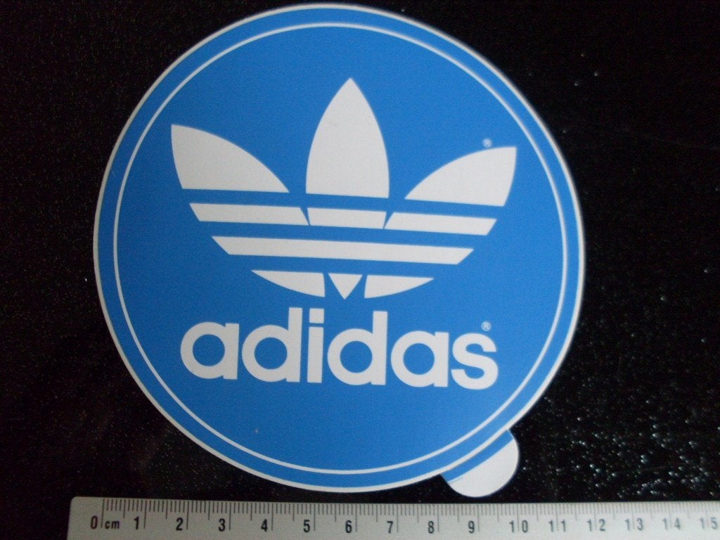 sticker adidas logo 123mm doorsnede, Verzenden, Zo goed als nieuw, Merk