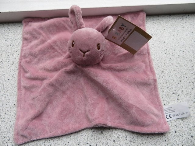 Knuffeldoek konijn of konijntje van Wibra oud roze velours, Kinderen en Baby's, Ophalen of Verzenden, Met label, Roze, Konijn