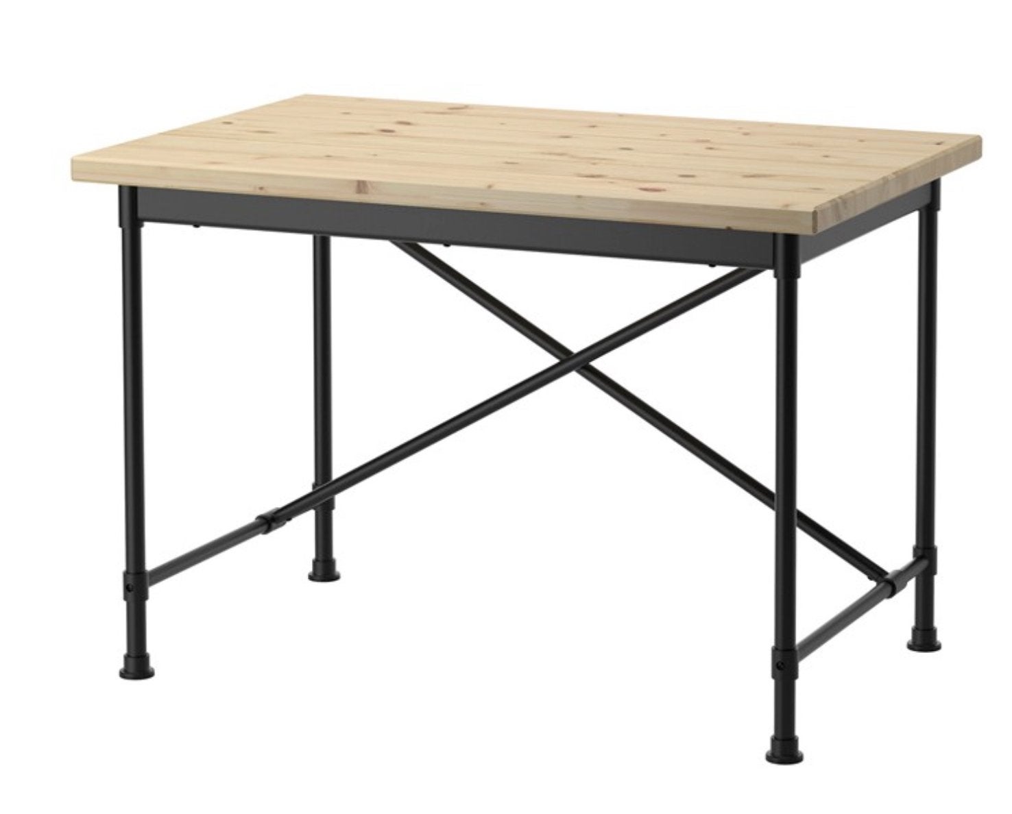IKEA KULLABERG Table – Pine + Black Desk Mat, Ophalen, Zo goed als nieuw